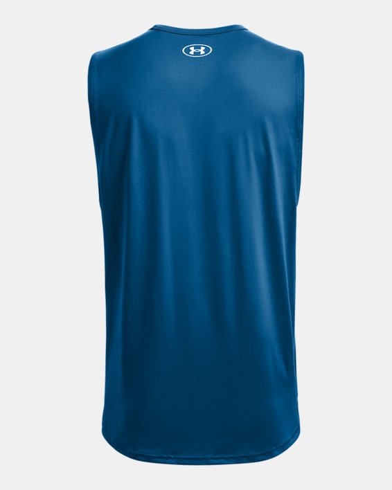 Camiseta sin mangas UA RUSH™ Energy para hombre, Blue, pdpMainDesktop image number 5